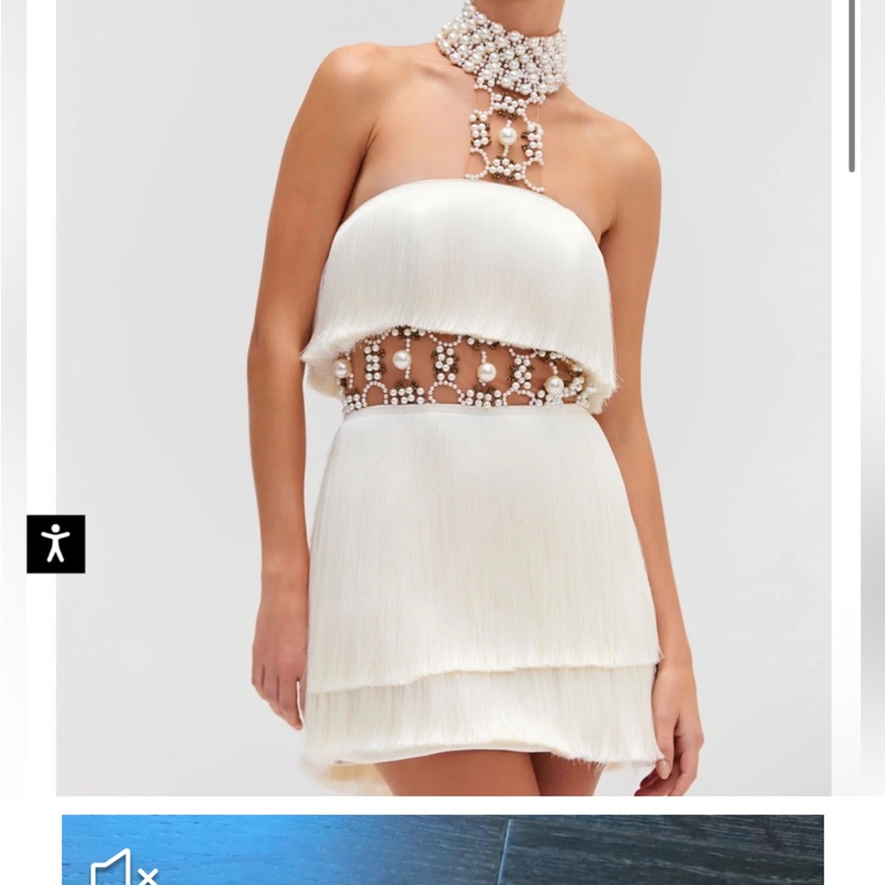 Patbo pearls fringe dress